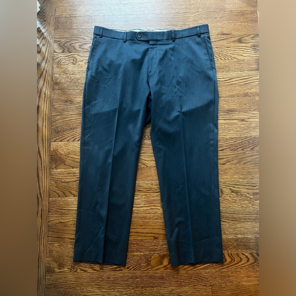LORO PIANA BALLIN Houston Model Dress Pants Wool Super 120s Blue Luxury 40